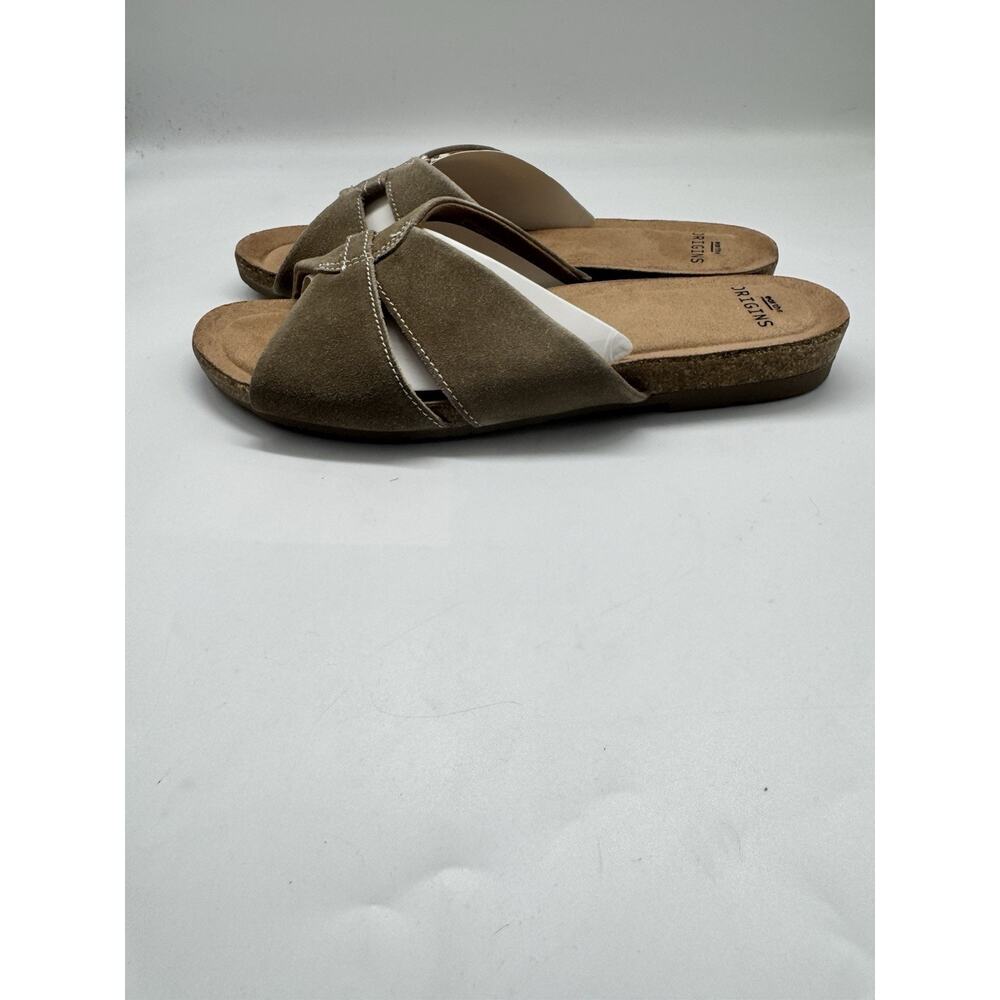 NWB Earth Origins Lexi Sandals Women's 9.5M Sedona Brown Suede Flats - Picture 3 of 10